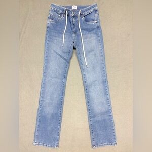 Flog Women’s Light Wash Denim Jeans With drawstring Waist. Sz 25